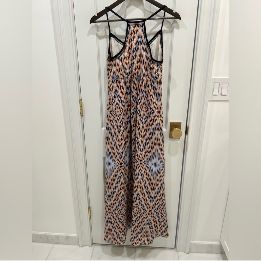 Greylin Priscilla Silk Maxi Geometric Print Dress Size M - Picture 5 of 6